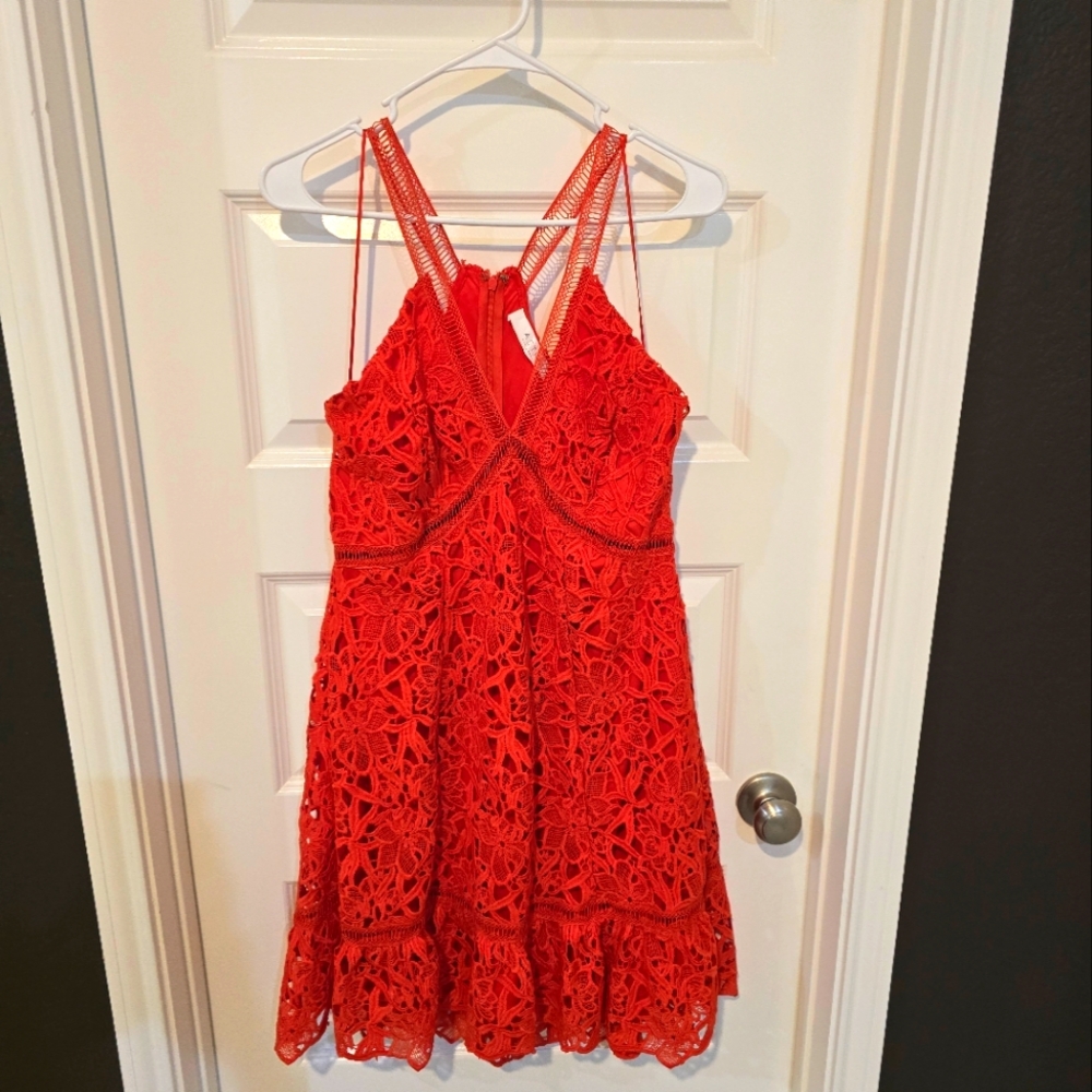 Strapy red dress